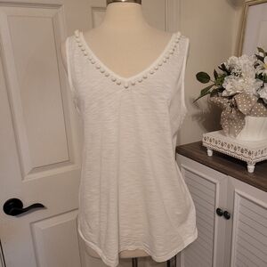 Lilly Pulitzer Gigi Pom Pom Trim Tank Top Large